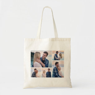 Create Your Own 5 Photo Collage Tote Bag