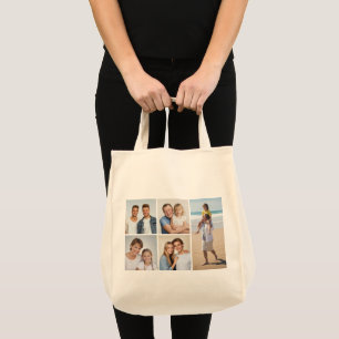 Create Your Own 5 Photo Collage Tote Bag