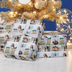 Create Your Own 5 Photo Collage Wrapping Paper