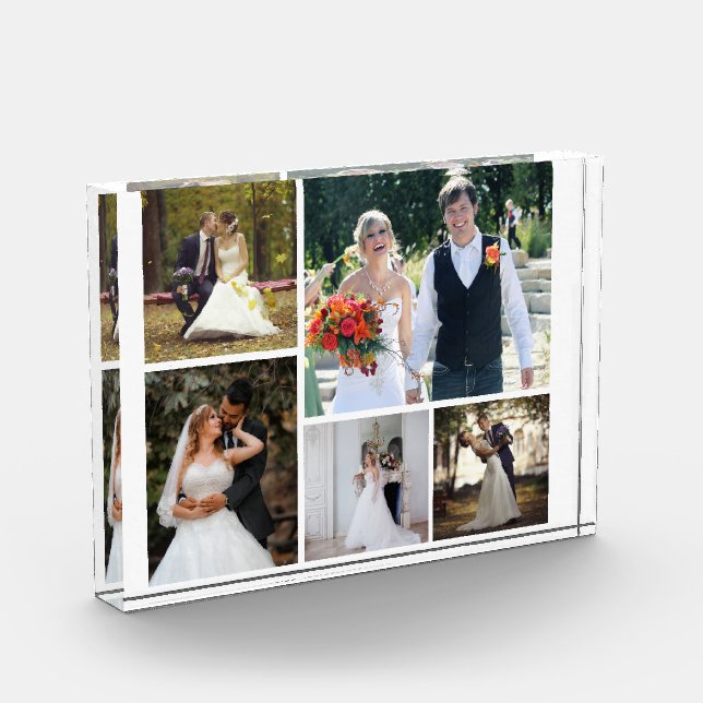 Create Your Own 5 Photo Wedding Collage (Left)