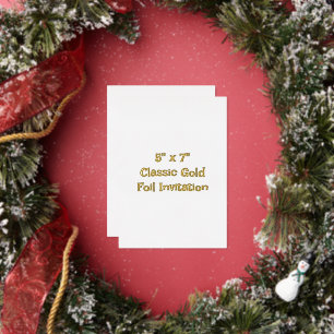 Create Your Own 5" x 7" Gold Foil Invitation