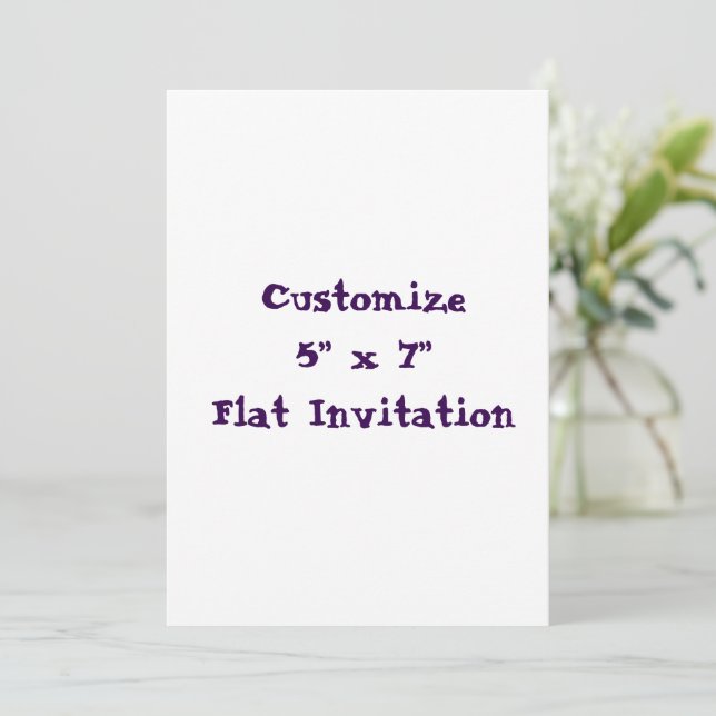 Create Your Own 5" x 7" Invitation (Standing Front)