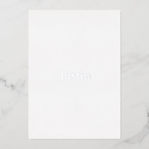 Create Your Own 5" x 7" Silver Foil Invitation