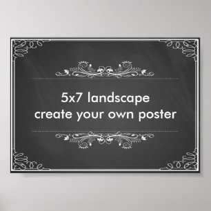 Create your own 5x7" landscape poster print