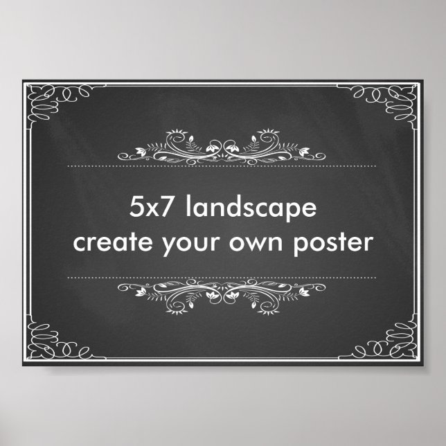 Create your own 5x7" landscape poster print (Front)