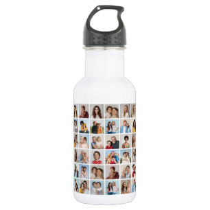 Create Your Own 60 Photo Collage 532 Ml Water Bottle