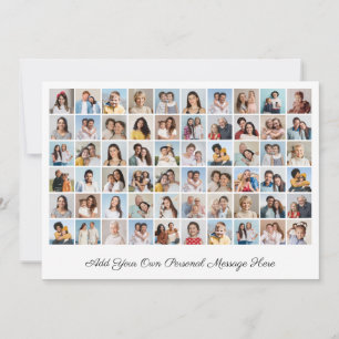 Create Your Own 60 Photo Collage Add Your Greeting Holiday Card