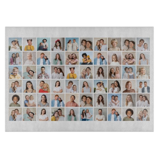 Create Your Own 60 Photo Collage Cutting Board (Front)
