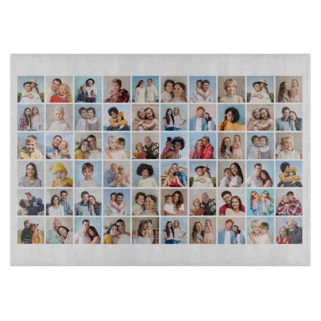 Create Your Own 60 Photo Collage Cutting Board (Front)