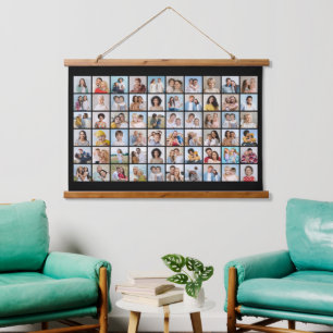 Create Your Own 60 Photo Collage Hanging Tapestry
