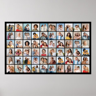 Create Your Own 60 Photo Collage Poster