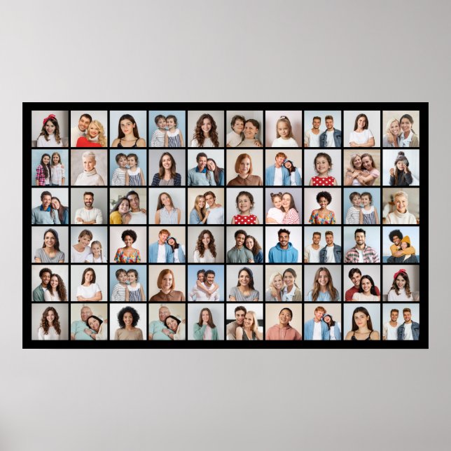 Create Your Own 60 Photo Collage  Poster (Front)