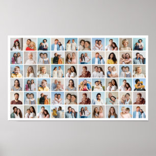 Create Your Own 60 Photo Collage Poster