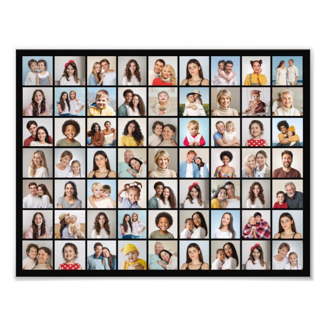 Create Your Own 63 Photo Collage Photo Enlargement (Front)