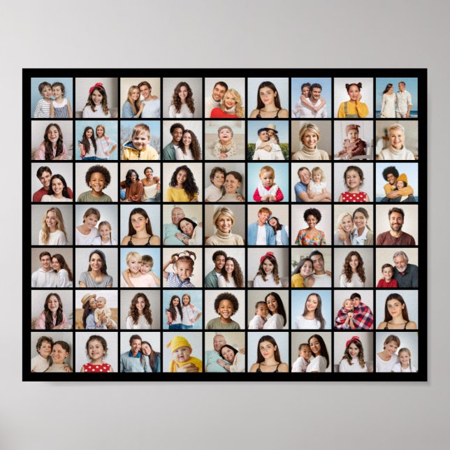 Create Your Own 63 Photo Collage  Poster (Front)