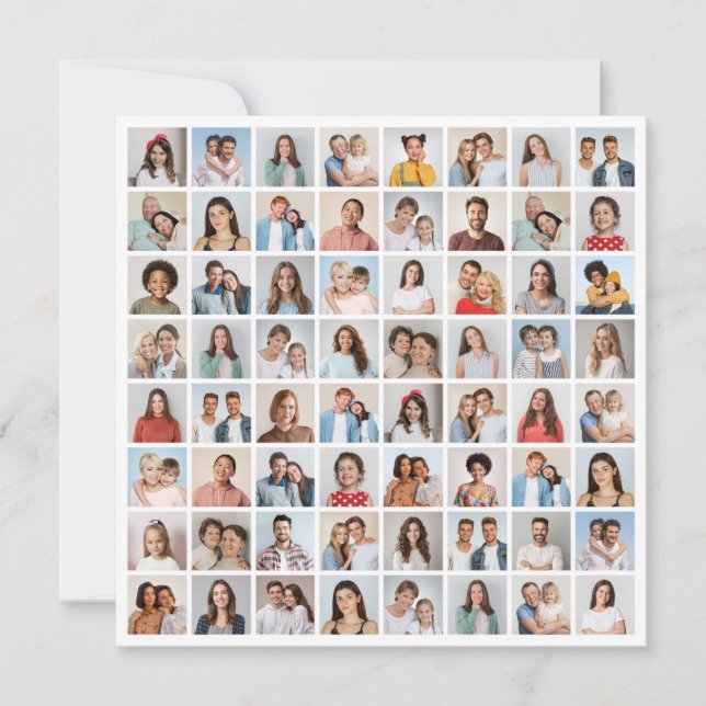 Create Your Own 64 Photo Collage Card (Front)