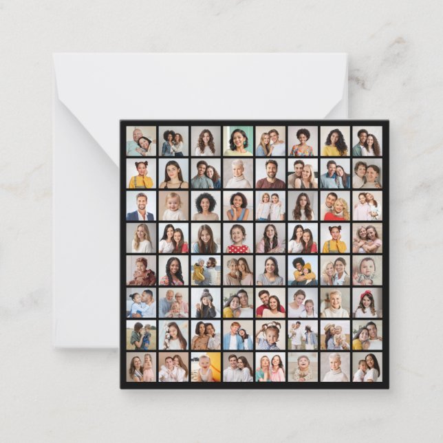 Create Your Own 64 Photo Collage Card (Front)