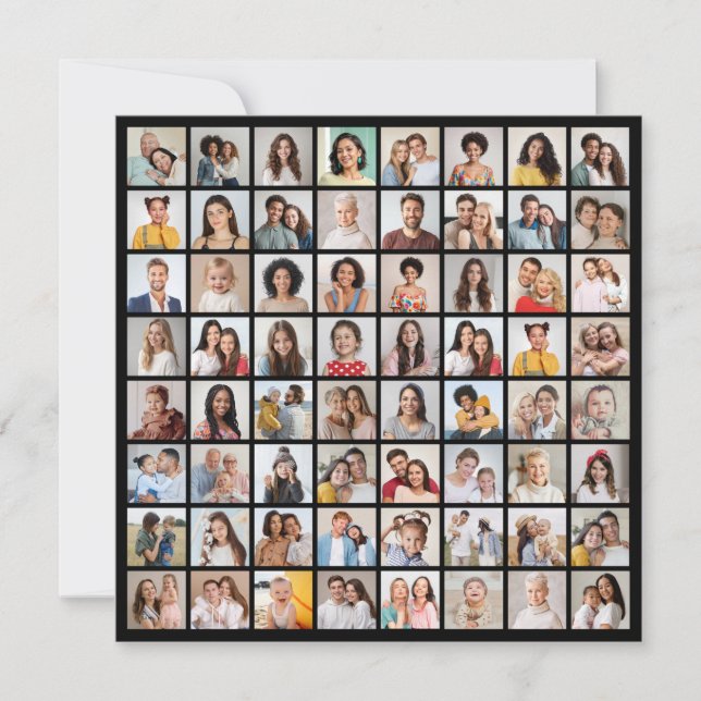Create Your Own 64 Photo Collage Card (Front)