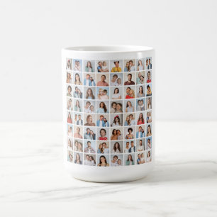 Create Your Own 64 Photo Collage Coffee Mug