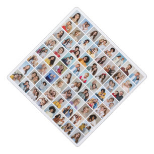 Create Your Own 64 Photo Collage Graduation Cap Topper
