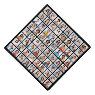Create Your Own 64 Photo Collage Graduation Cap Topper