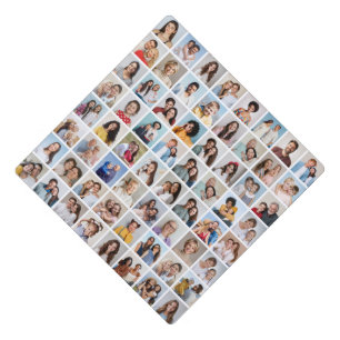 Create Your Own 64 Photo Collage Graduation Cap Topper