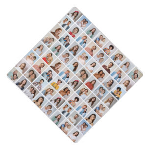Create Your Own 64 Photo Collage Graduation Cap Topper