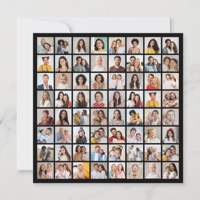Create Your Own 64 Photo Collage Invitation (Front)