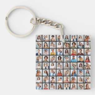 Create Your Own 64 Photo Collage Keychain