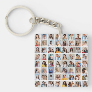 Create Your Own 64 Photo Collage Keychain