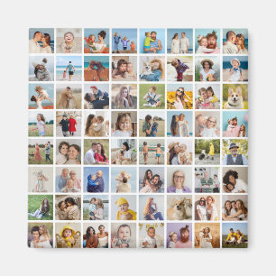 Create Your Own 64 Photo Collage Magnet