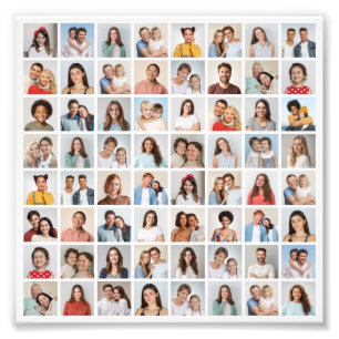 Create Your Own 64 Photo Collage Photo Enlargement Print