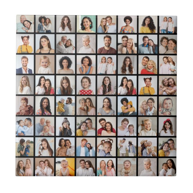 Create Your Own 64 Photo Collage Tile (Front)
