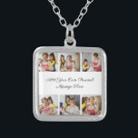 Create Your Own 6 Photo Collage Add Your Greeting Silver Plated Necklace<br><div class="desc">Create your own 6 Photo Collage for Christmas, Birthdays, Weddings, Anniversaries, Graduations, Father's Day, Mother's Day or any other Special Occasion, with our easy-to-use design tool. Add your favourite photos of friends, family, vacations, hobbies and pets and you'll have a stunning, one-of-a-kind photo collage. Our custom photo collage is perfect...</div>