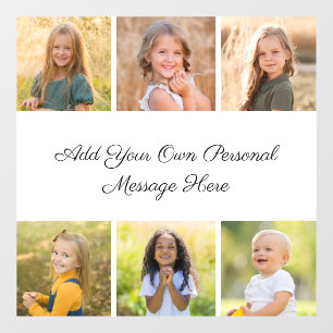 Create Your Own 6 Photo Collage Add Your Greeting Window Cling