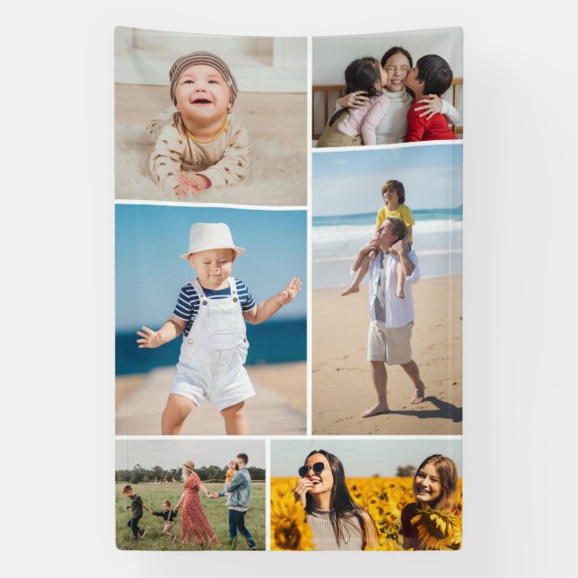Create Your Own 6 Photo Collage Banner (Vertical)