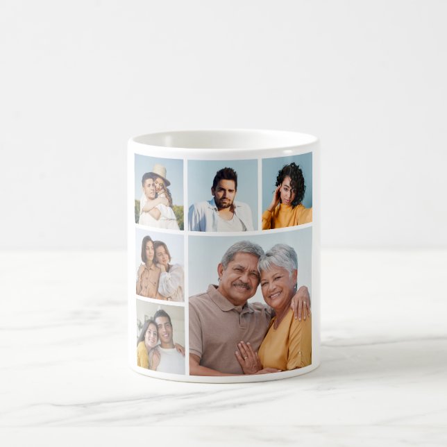 Create Your Own 6 Photo Collage  Coffee Mug (Center)
