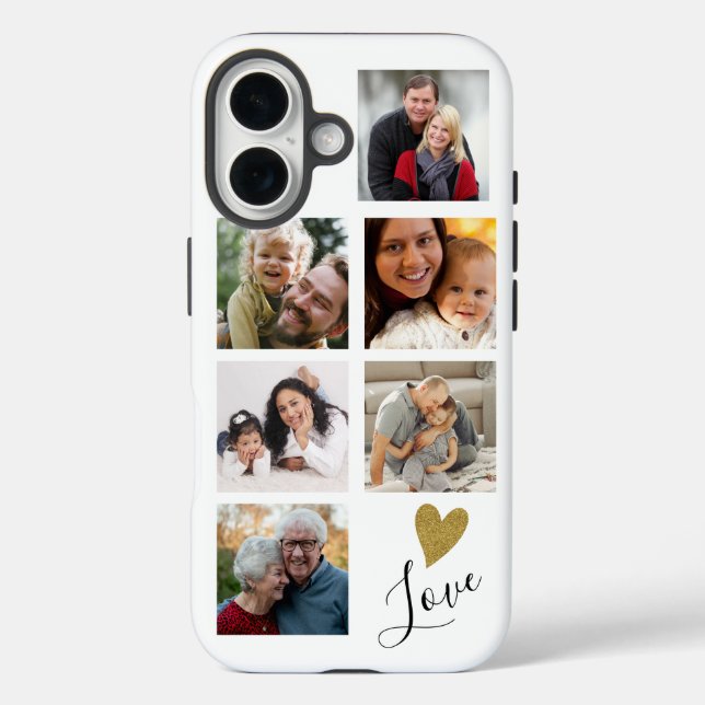 Create Your Own  6 Photo Collage Family Love  Case-Mate iPhone Case (Back)