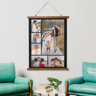 Create Your Own 6 Photo Collage Hanging Tapestry