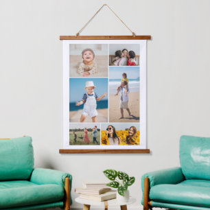 Create Your Own 6 Photo Collage Hanging Tapestry