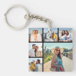 Create Your Own 6 Photo Collage  Keychain