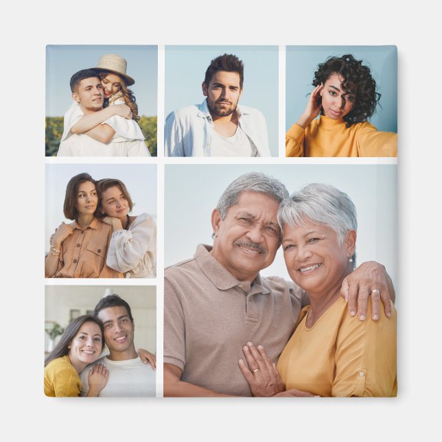Create Your Own 6 Photo Collage  Magnet (Front)