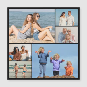 Create Your Own 6 Photo Collage Magnetic Card