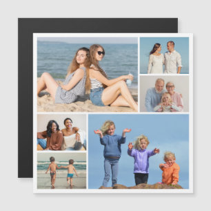 Create Your Own 6 Photo Collage Magnetic Card