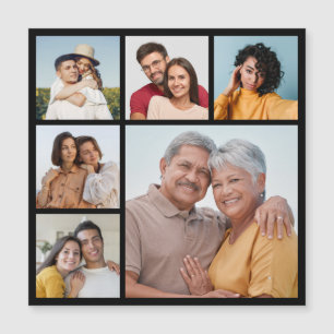Create Your Own 6 Photo Collage Magnetic Card