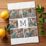 Create Your Own 6 Photo Collage - Monogram White Kitchen Towel<br><div class="desc">Use up to six square photos to create a unique and personal gift. If you need to adjust the pictures,  click on the customize tool to make changes. Photo Credit: Photography © Storytree Studios,  Stanford,  CA</div>