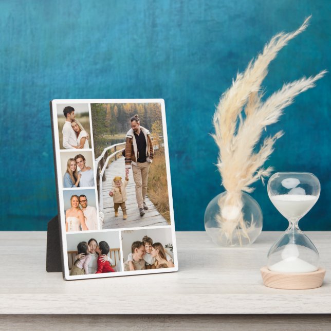 Create Your Own 6 Photo Collage Plaque (Side)