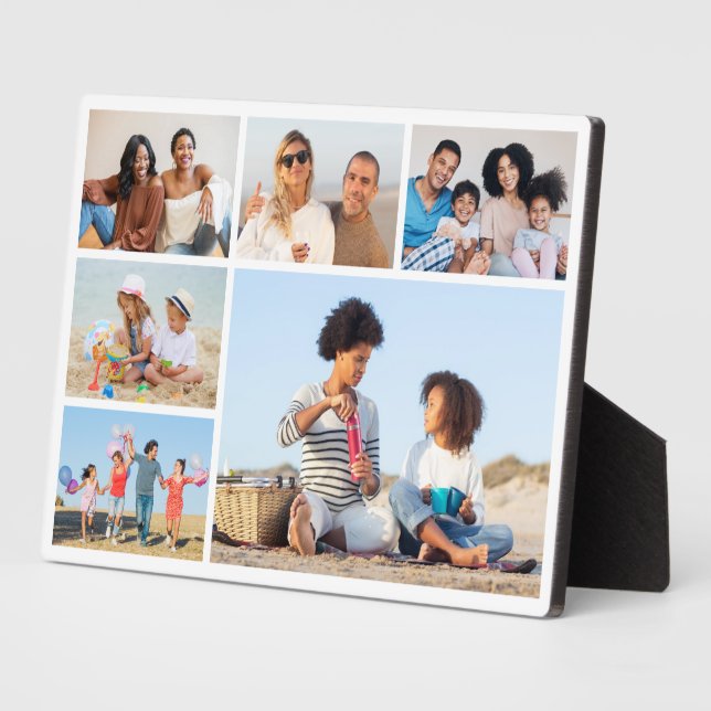 Create Your Own 6 Photo Collage  Plaque (Side)