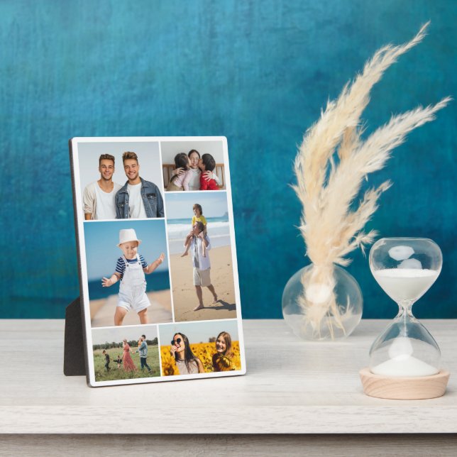 Create Your Own 6 Photo Collage Plaque (Side)