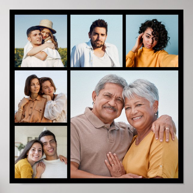 Create Your Own 6 Photo Collage  Poster (Front)